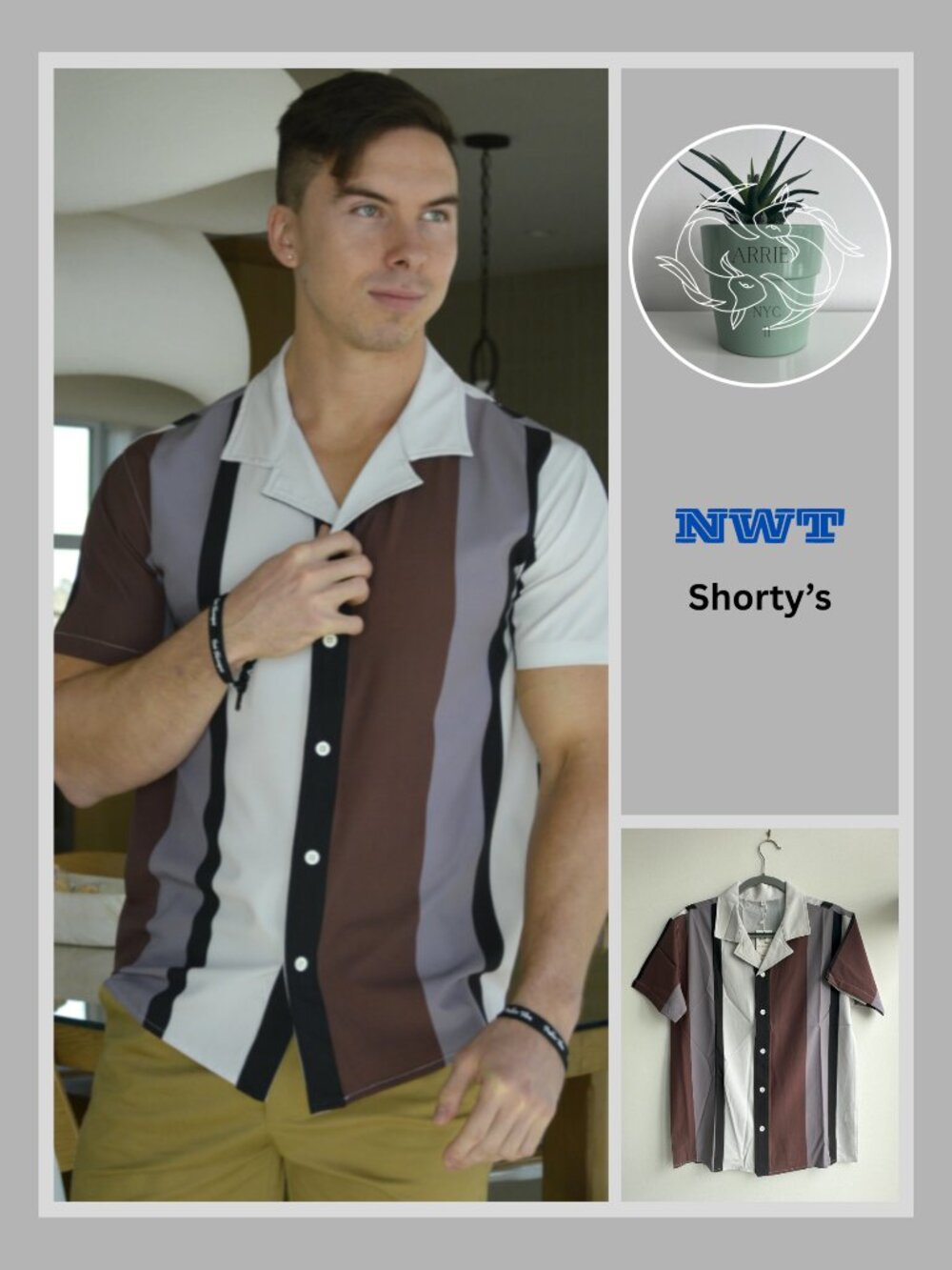 Shorty's - Men' Stretch Short Sleeve Shirt (M)